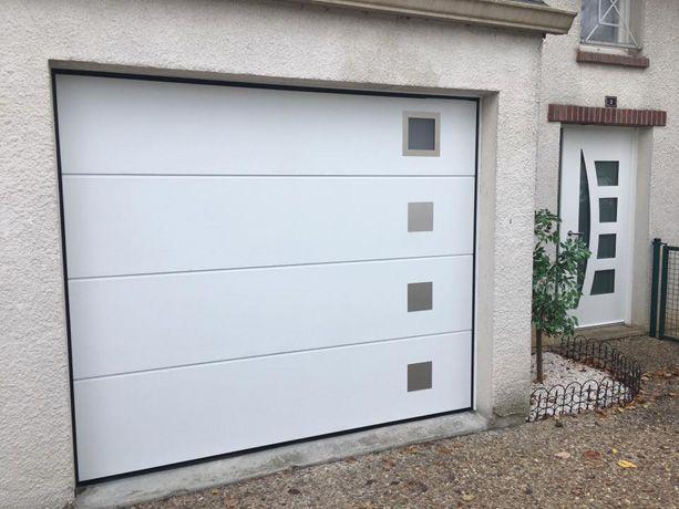 porte de garage blanche